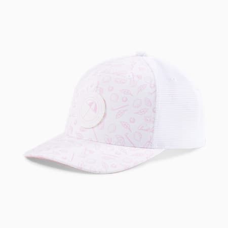 Arnold Palmer King Golf Snapback Cap, Bright White-Pale Pink, small
