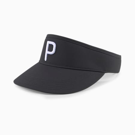 P Golf Visor Men, Puma Black-Bright White, small