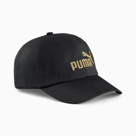 Essentials No.1 Unisex Cap, PUMA Black-Gold No1 Logo, small-AUS