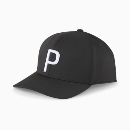 P Golf Cap, PUMA Black-White Glow, small-PHL