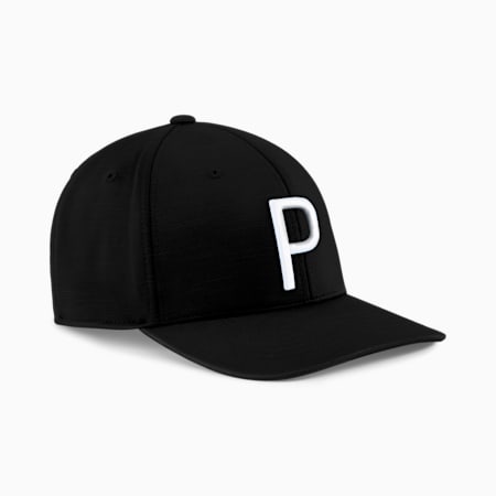 P Golf Cap, PUMA Black-White Glow, small-SEA