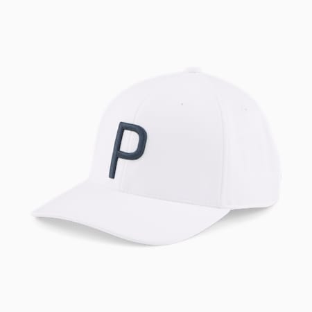 P Golf Cap, White Glow-Navy Blazer, small-PHL