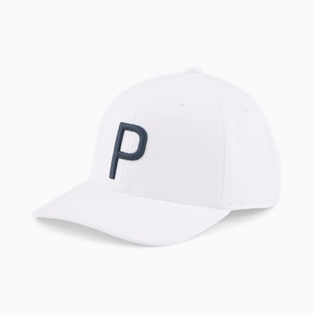 P Golf Cap, White Glow-Navy Blazer, small-SEA