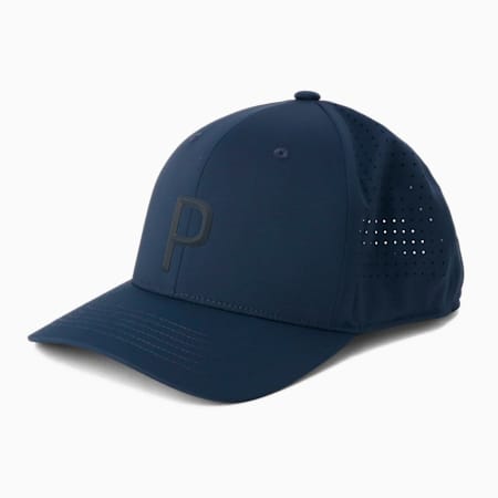 Tech P Snapback Men's Golf Cap, Navy Blazer, small-AUS