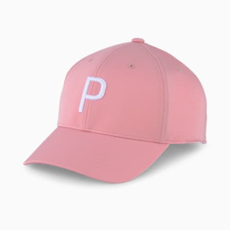 Structured P Golf Cap, Flamingo Pink-White Glow, small-SEA