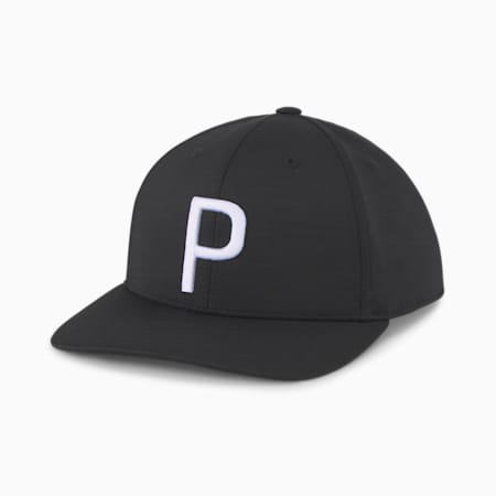 P Golf Cap Youth, PUMA Black-White Glow, small-SEA