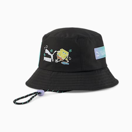כובע PUMA x SPONGEBOB Bucket, PUMA Black, small-DFA
