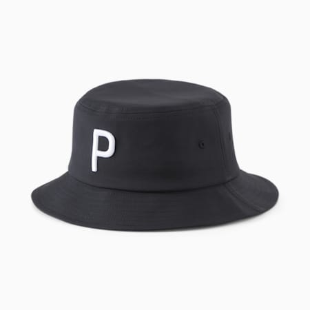 Men's P Bucket Hat, PUMA Black, small-AUS