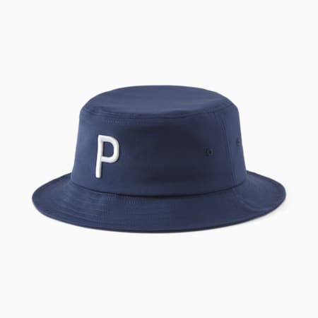 Men's P Bucket Hat, Navy Blazer, small-AUS