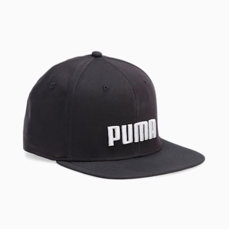 PUMA Flat Brim Youth Cap, PUMA Black-Cool Light Gray, small-THA