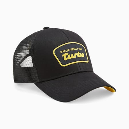 Porsche Legacy Unisex Trucker Cap, PUMA Black, small-AUS