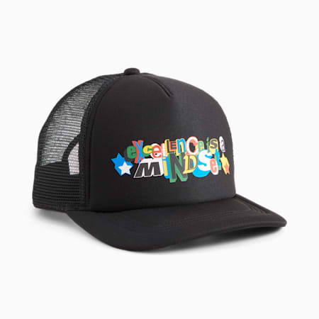Casquette Trucker de Basketball, PUMA Black-AOP, small