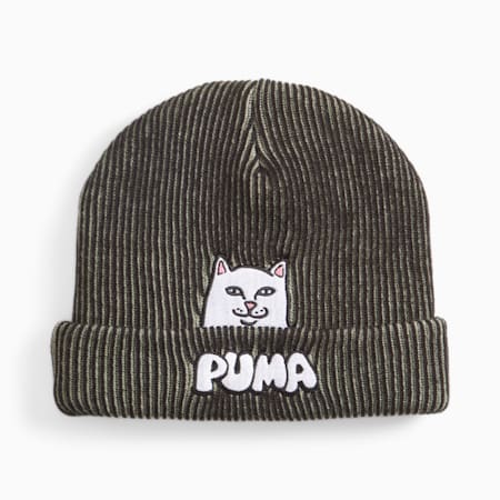 PUMA x RIPNDIP Beanie, PUMA Black-Eucalyptus, small-IDN