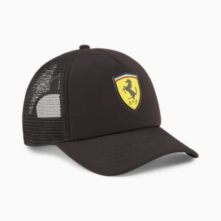 Scuderia Ferrari Race Trucker Cap, PUMA Black, small-AUS