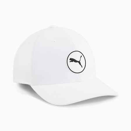 Circle Cat Tech Golf Cap, White Glow, small