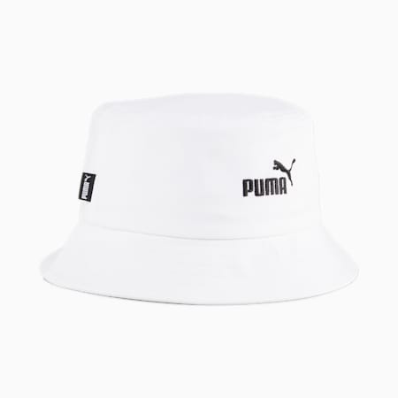Essentials Logo Bucket Hat, PUMA White, small-NZL