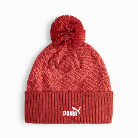 Gorro con pompón ESS, Intense Red, small