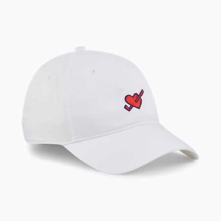 Love Golf Dad Cap, White Glow-Strong Red, small-AUS