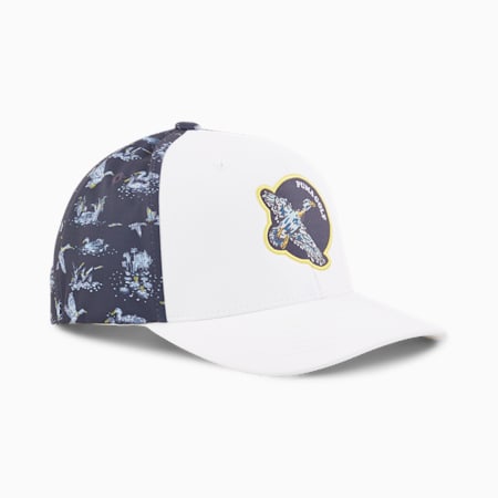 Topi Flock Tech, White Glow-Deep Navy, small-IDN