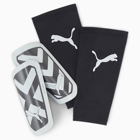 ULTRA Light Sleeve Football Shin Guards, PUMA Black-PUMA White, small-AUS