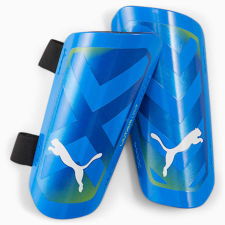 ULTRA Light Strap Football Shin Guards, Ultra Blue-Pro Green, small-DFA