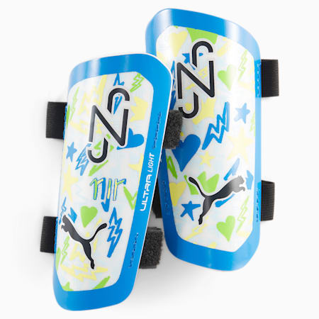 Espinilleras de fútbol NEYMAR JR ULTRA Light Strap, Puma White-multicolor, small