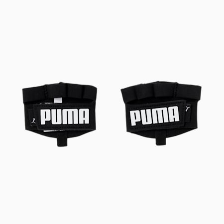 Training Grip Unisex Cut Fingered Gloves, Puma Black-Puma White, small-IND