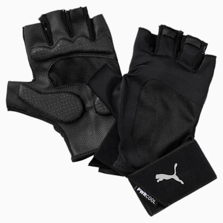 ESS Training Gloves Unisex, Puma Black-Gray Violet, small-THA