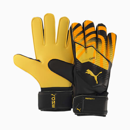 PUMA ONE Protect 3 Goalkeeper Gloves, ULTRA YELLOW-Black-White, small-SEA