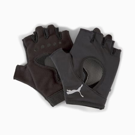 Women's Gym Training Gloves, Puma Black, small-AUS