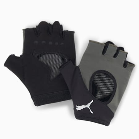 Training Gym Gloves, PUMA Black-Green Moss, small-IND