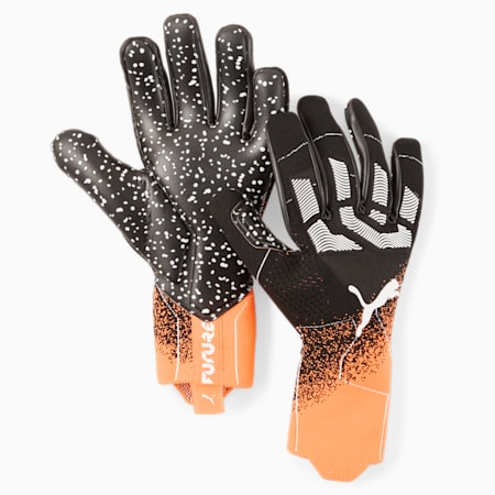 Guantes de portero de fútbol FUTURE:ONE Grip 1 NC, Neon Citrus-Puma Black, small
