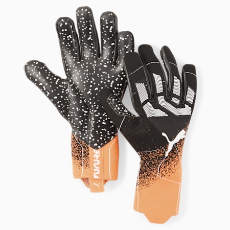 FUTURE:ONE Grip 1 NC Soccer Goalkeeper Gloves, Neon Citrus-Puma Black, small