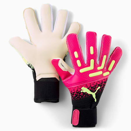 FUTURE Pro TRICKS Hybrid Football Goalkeeper Gloves, Fast Yellow-Ravish, small