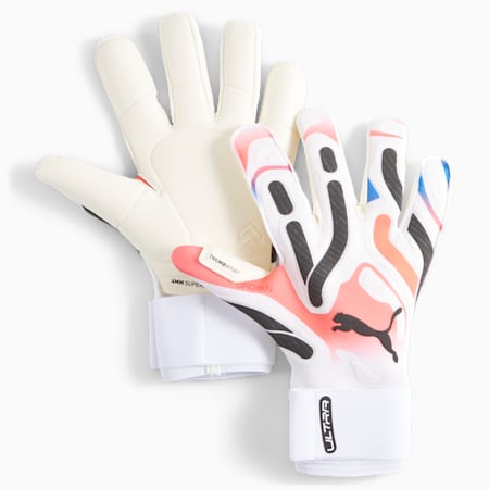 ULTRA Ultimate Hybrid Unisex Goalkeeper Gloves, PUMA White-Ultra Blue-Fire Orchid, small-AUS