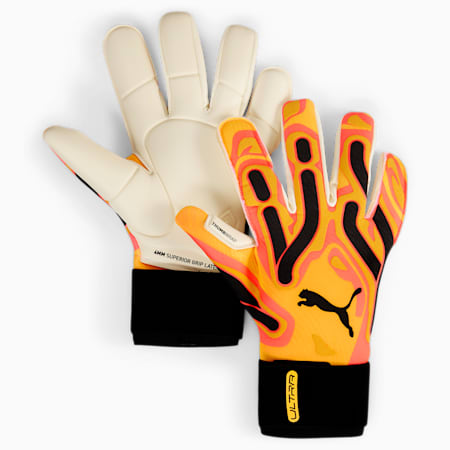 ULTRA Ultimate Hybrid Goalkeeper Gloves, Sunset Glow-Sun Stream-PUMA Black, small