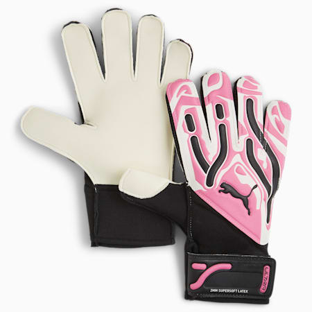 PUMA ULTRA Play RC Goalkeeper Gloves, Poison Pink-PUMA White-PUMA Black, small-SEA