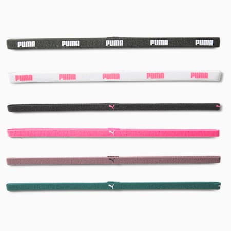 Training Damen Sportbänder 6er Pack, Varsity Green-Sunset Pink-PUMA Black, small