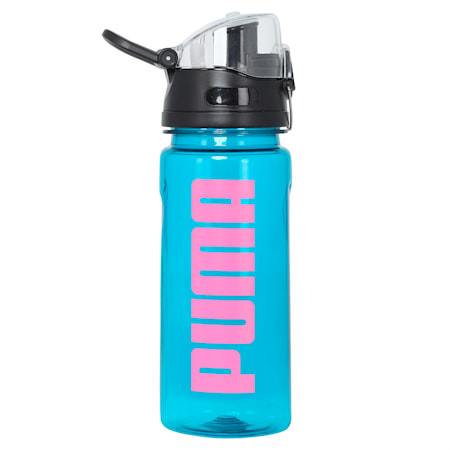 PUMA Sportstyle Unisex Training 600ml Water Bottle, Digi-blue-Luminous Pink, small-IND