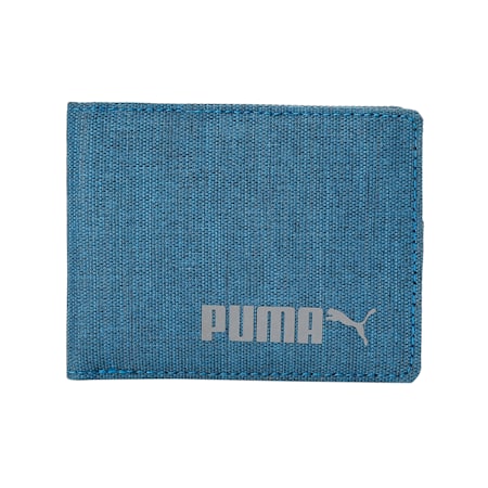 PUMA Bi-Fold Unisex Wallet, Dark Denim-Heather, small-IND