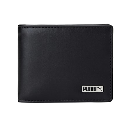 PUMA Metal Logo Unisex Wallet, Puma Black-Metal Cat, small-IND