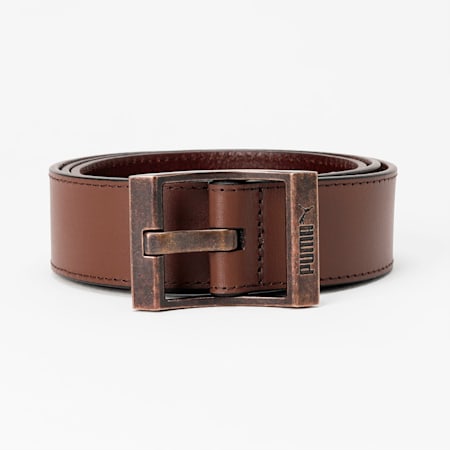 Classic Leather Belt, Chestnut Brown-brass dark, small-IND