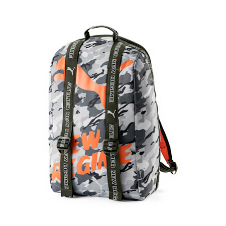 PUMA x ATELIER NEW REGIME Backpack, Gray Violet-Forest Night-camo, small-SEA