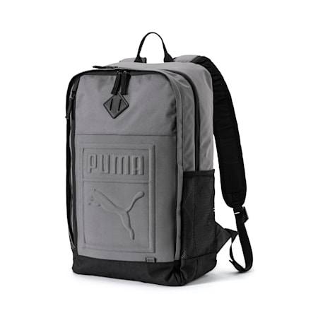 Square Backpack, Steel Gray, small-SEA