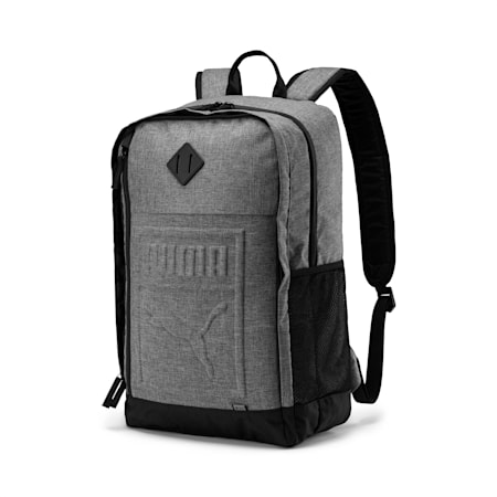 Square Backpack, Medium Gray Heather, small-AUS