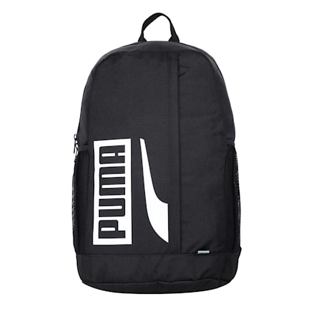 PUMA Plus II Unisex Backpack, PUMA Black-PUMA White, small-IND