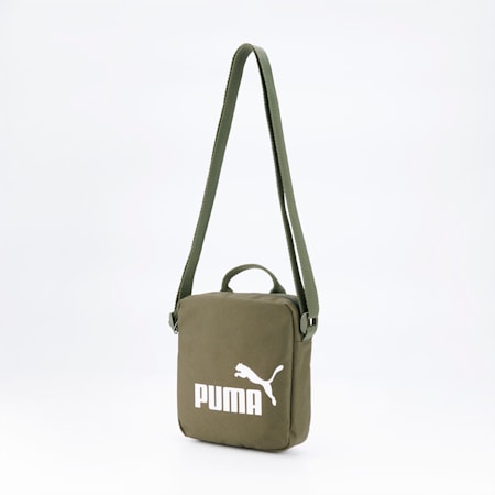Portable No. 1 Logo Shoulder Bag, Forest Night-Puma White, small-SEA