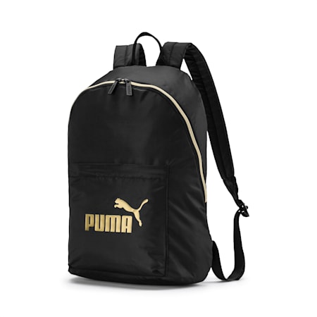 Women's Seasonal Backpack, Puma Black-Gold, small-SEA