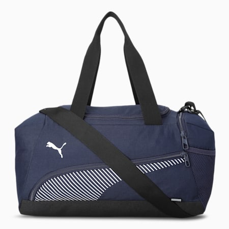 Fundamentals Lifestyle Unisex Sports Bag, Peacoat-Puma White, small-IND