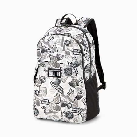 Academy Backpack, Puma White-Puma Black-Archive AOP, small